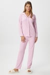 Kadın Secret Extra Soft Pembe Beyaz  Çizgili Pijama Takım