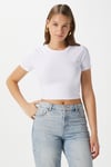 Kadın Serra %100 Pamuk Beyaz Crop Top