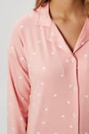 Kadın Sweety Extra Soft Pembe Kalpli Pijama Takımı