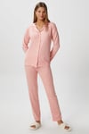 Kadın Sweety Extra Soft Pembe Kalpli Pijama Takımı