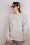 Kadın Taş Rengi Oversize Basic Kazak