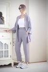 Kadın Tiril Gri Kimono Pantolon Alt Üst Takım