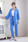 Kadın Tiril Mavi Kimono Pantolon Alt Üst Takım