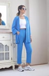 Kadın Tiril Mavi Kimono Pantolon Alt Üst Takım