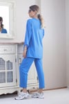 Kadın Tiril Mavi Kimono Pantolon Alt Üst Takım