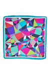 Kadın Turkuaz Kenar Geometrik Desen Bandana