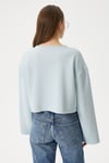 Kadın Vegas Mavi Şardonlu Crop Sweatshirt