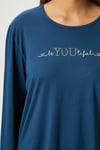 Kadın You Ekstra Soft Bisiklet Yaka Çizgili Pijama Takımı