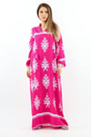 Prive Long 145 cm Maksi Boy %95 Pamuk Pembe Yazlık Uzun Elbise
