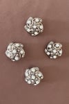 Rüzgargülü 4'lü Set İncili Taşlı Metal Düğme 1,9 cm