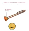 REZİSTANS 1 1/4 2000W 28,5 CM KIVRIK İNCE DİŞ 220V (BAKIR)