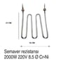 SEMAVER REZİSTANSI 2000W 22X16CM 8,5MM CR-Nİ (SMR015)