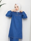 Doque Tunik Pantolon Kadın İkili Kot Takım 56021 56022