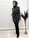  Belden Bağlı Kaşmir Kısa Kaşe Kaban, Kısa Kaşe Kaban,4669 