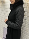Kürk Yaka Düğmeli Kaşe Kaban