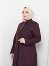 Doque Anne Büyük Beden İnce Kışlık Kaşe Kadın Kaban 54021