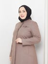 Doque Anne Büyük Beden İnce Kışlık Kaşe Kadın Kaban 54021