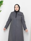 Doque Anne Büyük Beden İnce Kışlık Kaşe Kadın Kaban 54021