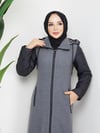 Doque Kolları Şişme Kapitone Kışlık Kadın Kaşe Kaban 57029