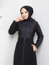 Doque Kadın Kışlık Kaşe Pardesü Kapitoneli Siyah  58029