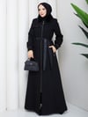 Doque Kadın Kışlık Kaşe Pardesü Fermuarlı Genç Spor Model  Yakası Türklü Tam Boy 58017 DAR KALIP