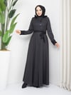 Doque Mevsimlik Kışlık Tam Boy Kazayağı Desen Kadın Mevlana Model Pardesü 55031