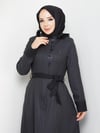 Doque Mevsimlik Kışlık Tam Boy Kazayağı Desen Kadın Mevlana Model Pardesü 55031