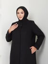 Günay Karaca Büyük Beden Anne Kışlık Kaşe Pardesü