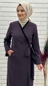Günay Karaca Yandan Bağlı Kışlık İnce Kaşe Pardesü 4435U