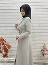 Günay Karaca  Mevlana Kesim Trençkot, Mevsimlik Astarlı Trençkot  Uzun Pardesü 4653