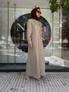 CLANDE BEJ İPEK ELBİSE 25015001