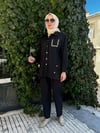 QMASH SİYAH GÖMLEK TUNİK 9156