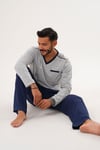 8001 DÜZ V YAKA PİJAMA TK.