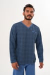 8009 ZİGZAG DESEN V YAKA PİJAMA TK.