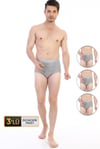 ÇK 0860 ERKEK RİBANA KLASİK SLİP 3'LÜ