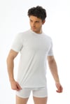 Erkek Amerikan Yaka Beyaz T-shirt 940