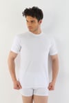 Erkek Amerikan Yaka Beyaz T-shirt 940