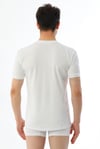 Erkek Amerikan Yaka Beyaz T-shirt 940