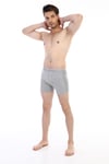 Erkek Elastanlı Biyeli Gri Melanj Boxer Şort 880