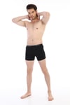 Erkek Elastanlı Biyeli Siyah Boxer Şort 880