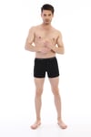 Erkek Elastanlı Biyeli Siyah Boxer Şort 880