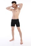 Erkek Elastanlı Biyeli Siyah Uzun Boxer 855