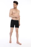 Erkek Elastanlı Biyeli Siyah Uzun Boxer 855