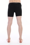 Erkek Elastanlı Biyeli Siyah Uzun Boxer 855