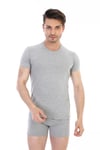 Erkek Elastanlı Gri Melanj T-shirt 954