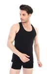 Erkek Elastanlı Siyah Atlet 0917