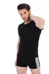 Erkek Elastanlı Siyah T-shirt 954