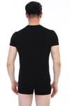 Erkek Elastanlı Siyah T-shirt 954