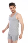 Erkek Elastanlı Spor Gri Atlet 0916
