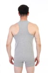 Erkek Elastanlı Spor Gri Atlet 0916